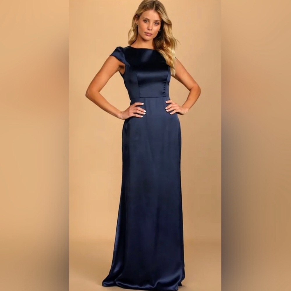 Lulu's Midnight Blue Maxi Dress